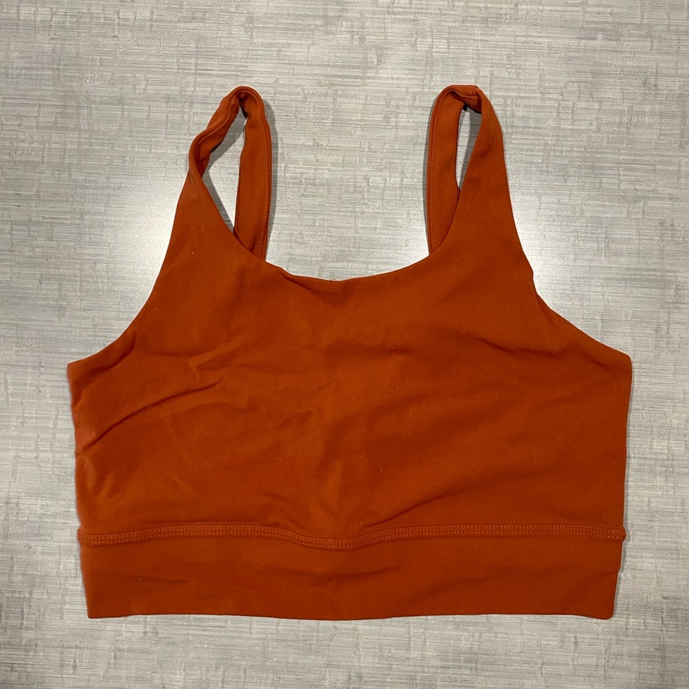 Nike yoga bra rust
